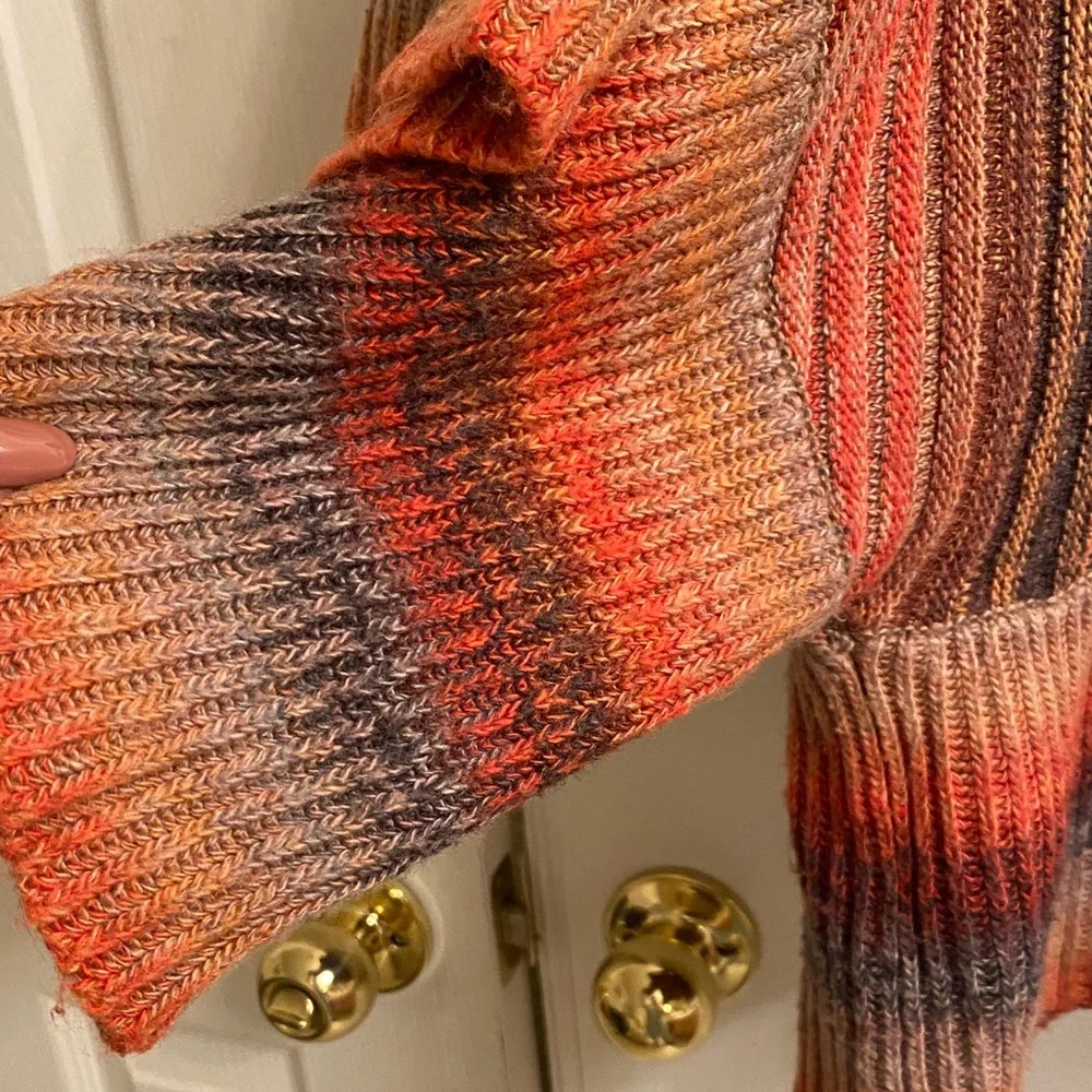 Dor Dor Elegant Multicolor Striped Women's Poncho - Picture 7 of 7